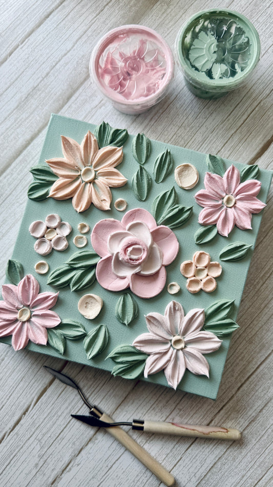 Soft Rose - Gentle Sage (20 x 20 x 3.5cm)