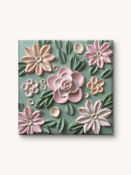 Soft Rose - Gentle Sage (20 x 20 x 3.5cm)