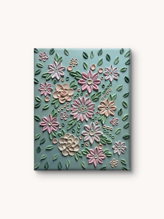 Gentle Rose - Gentle Sage ( 40 x 50 x 3.5 cm)